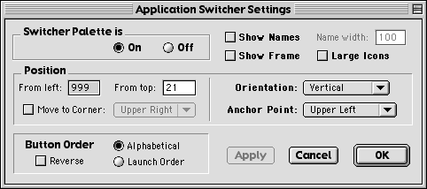 Switcher Controller screen shot